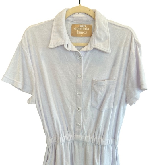 Araminta James Terry Romper Daisy White Medium Pool Beach Vacation Casual - Picture 4 of 7